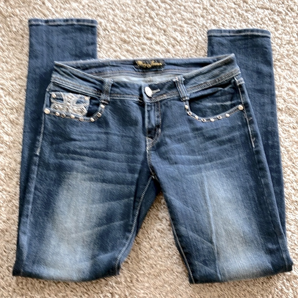 💙Way Women’s Jeans, Size 7, Rhinestones, 31 1/2”Inseam💙